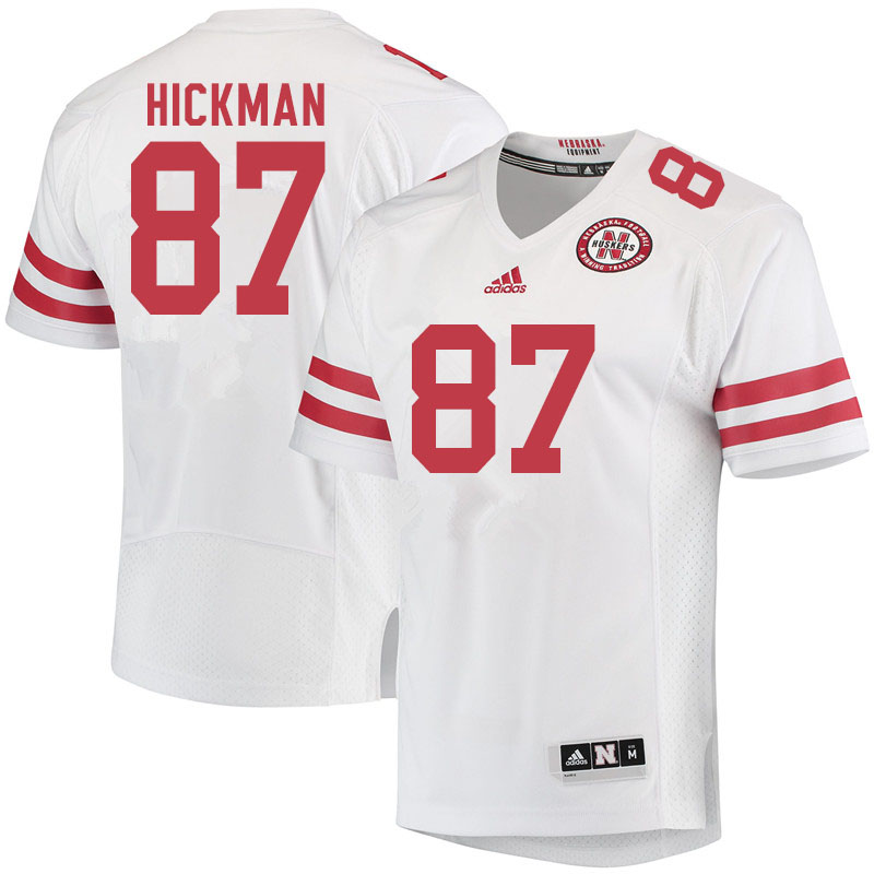 Men #87 Chris Hickman Nebraska Cornhuskers College Football Jerseys Sale-White
